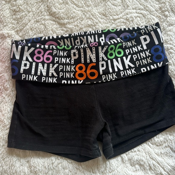 PINK (VICTORIAS SECRET) folder over workout shorts - Picture 1 of 2